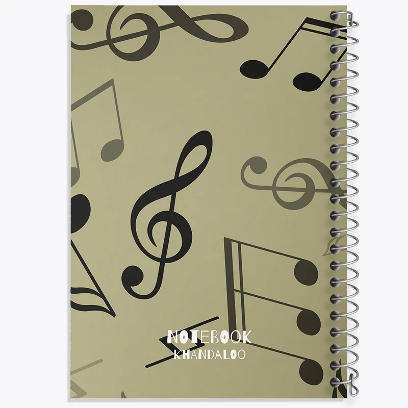 دفتر مشق 100 برگ خندالو طرح نت موسیقی کد N1176