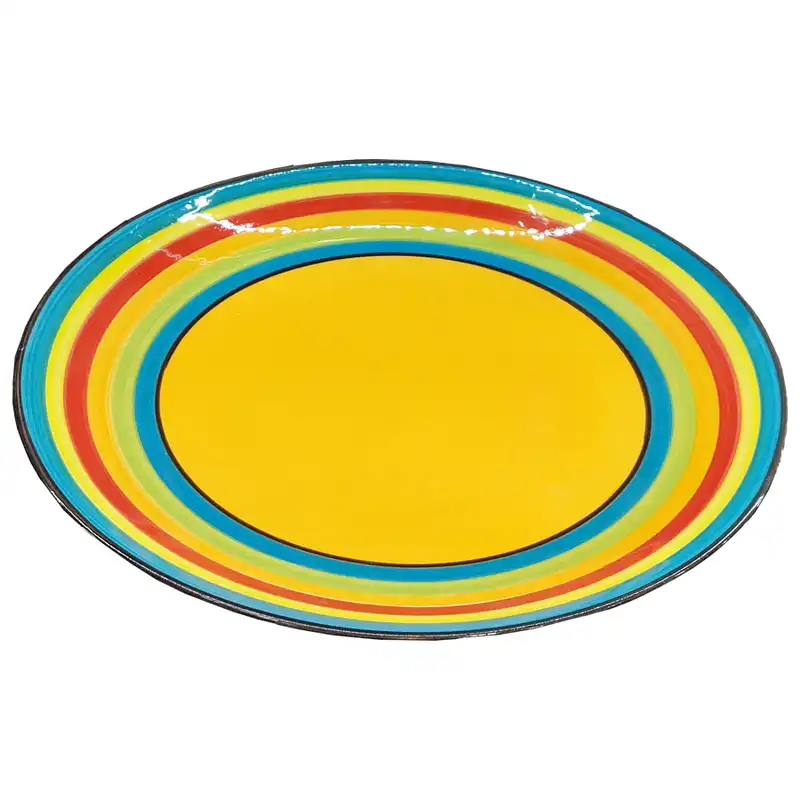 بشقاب چینی مدل پلو خوری هفت رنگ بسته 6 عددی