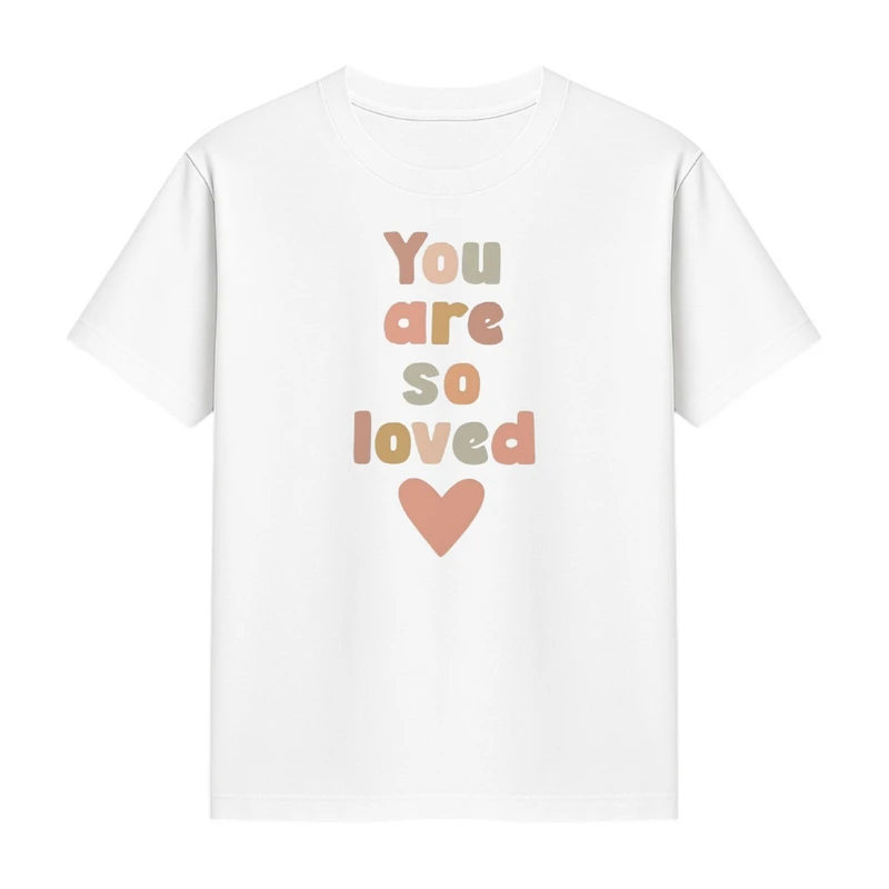 تی‌شرت آستین کوتاه دخترانه مدل نوشته عشق کد p1 