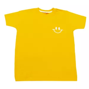 تی شرت آستین کوتاه بچگانه مدل لبخند رنگ زرد