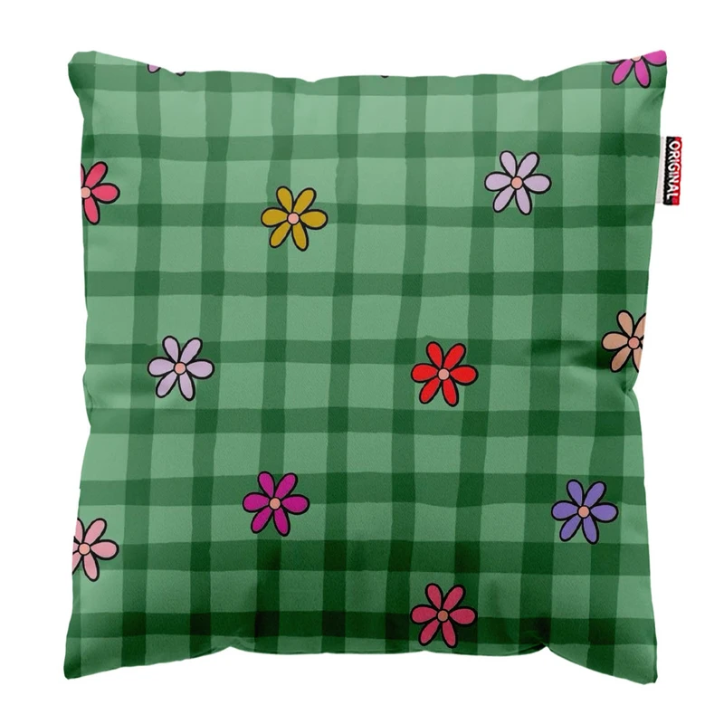 کوسن پاد آفرین طرح گل کد 3281 سایز 30*30 سانتی متر