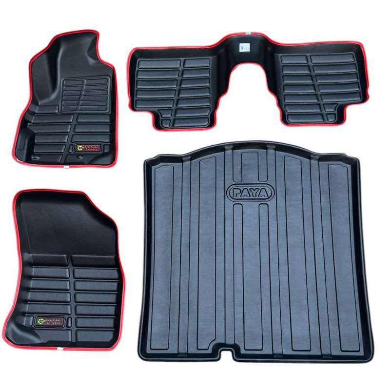 کفپوش سه بعدی خودرو لاستیک گیلان مدل MC810 مناسب برای تارا به همراه کفپوش صندوق عقب