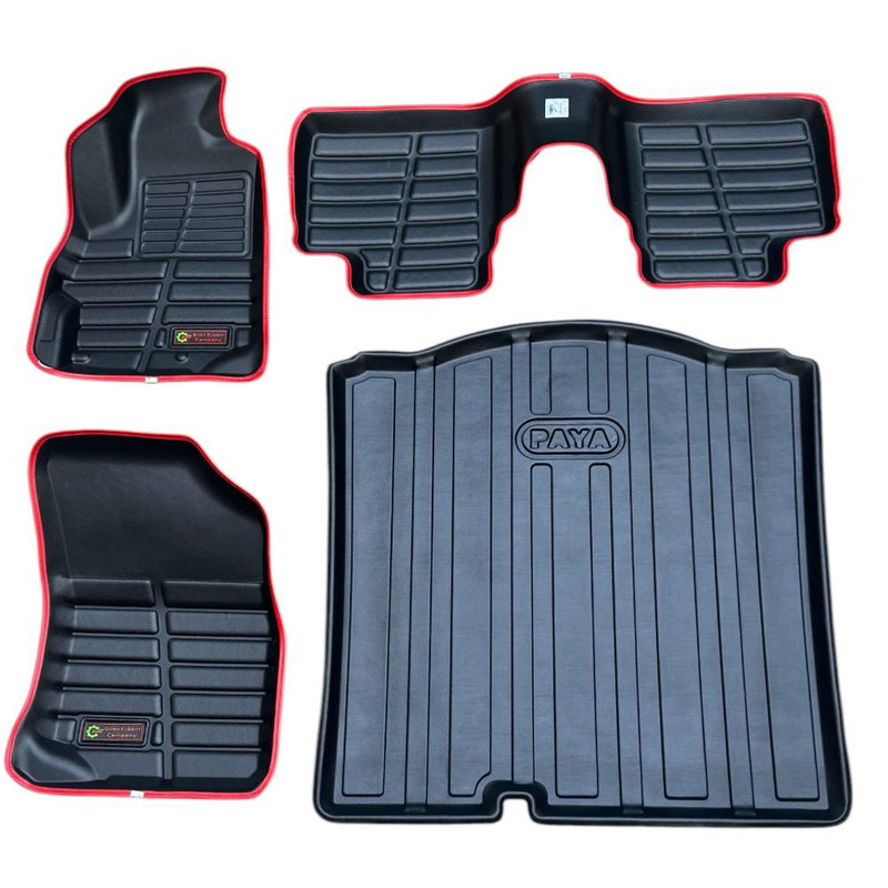 کفپوش سه بعدی خودرو لاستیک گیلان مدل MC810 مناسب برای تارا به همراه کفپوش صندوق عقب