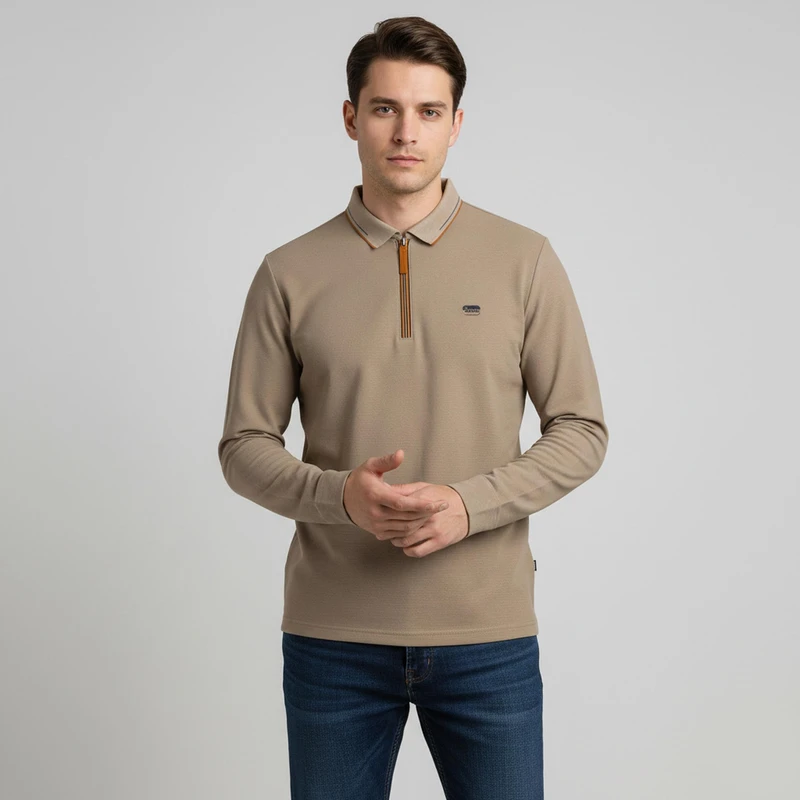 پولوشرت آستین بلند مردانه دونر مدل VM40