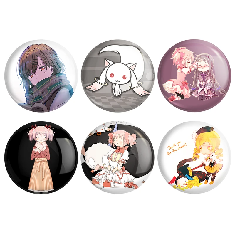 مگنت خندالو طرح انیمه مادوکا مجیکا Madoka Magica کد 1033B مجموعه 6 عددی