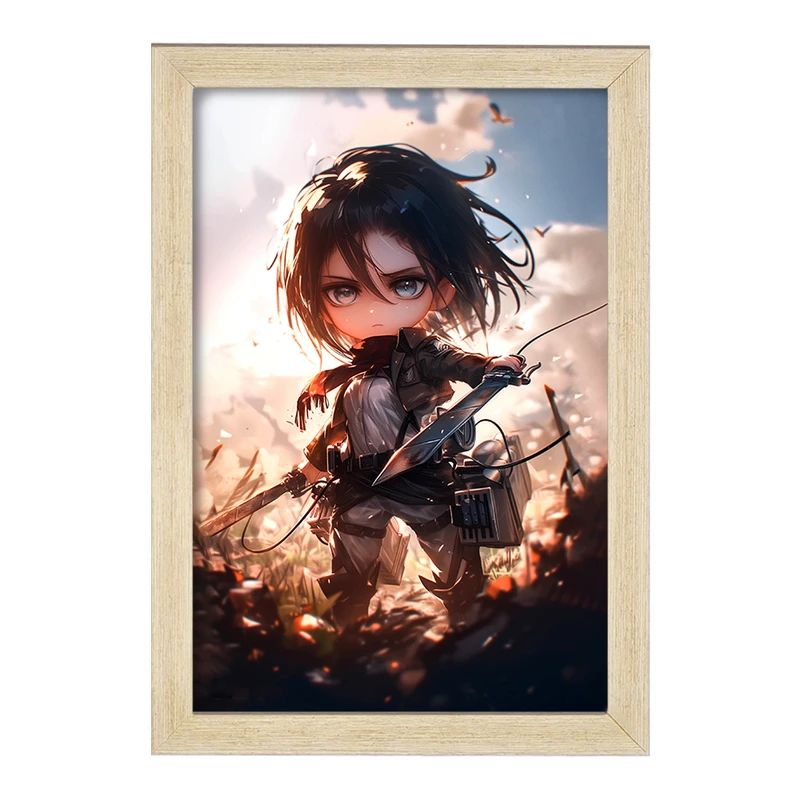 تابلو خندالو مدل انیمه اتک آن تایتان کد F2851