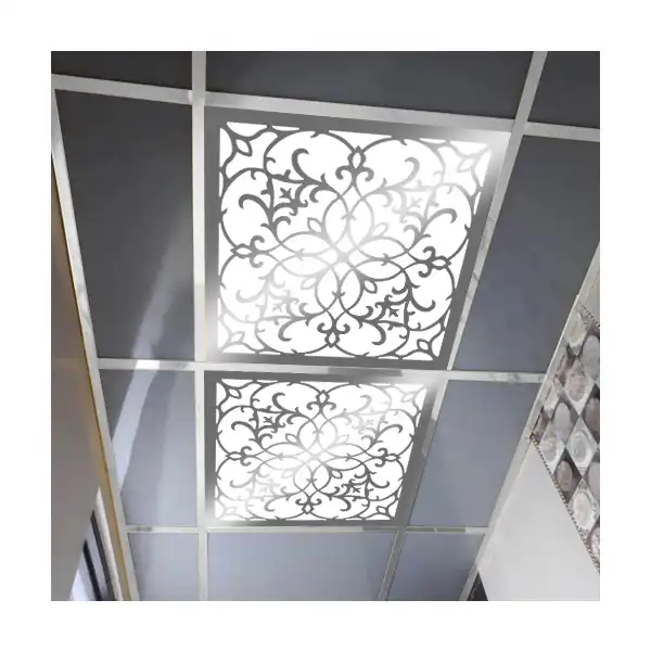 تایل سقفی آسمان مجازی مدل 1202 نقره ای سایز 59.5x59.5 سانتی متر