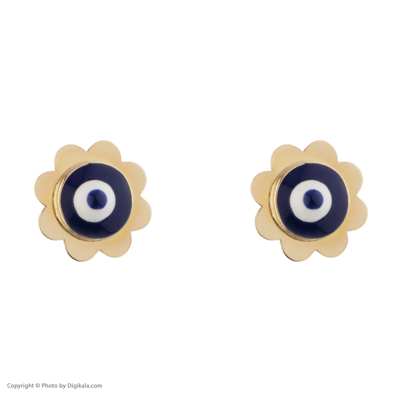 نیم ست طلا 18 عیار دخترانه مایا ماهک مدل MS0599 طرح چشم نظر - - 6