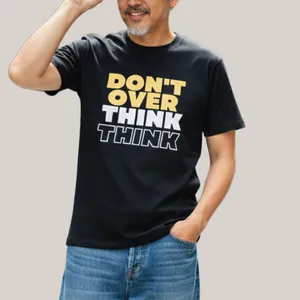 تی شرت آستین کوتاه مردانه دن الگدن مدل DOMTSOVERTHINK-BLK