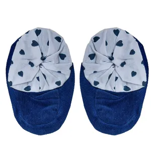 پاپوش نوزادی مدل لوپیل 5 مخمل رنگ آبی