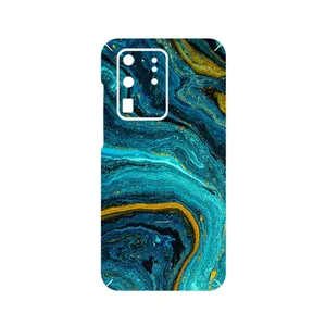 MAHOOT Turquoise marblewith golden streaks Cover Sticker for Samsung Galaxy S20 Ultra