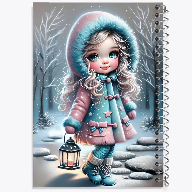 دفتر شطرنجی 50 برگ خندالو طرح دخترانه کیوت کد F7555