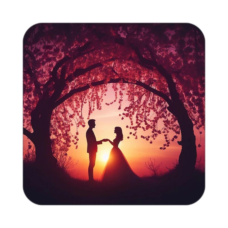 زیر لیوانی کاکتی مدل عاشقانه کد mp11667