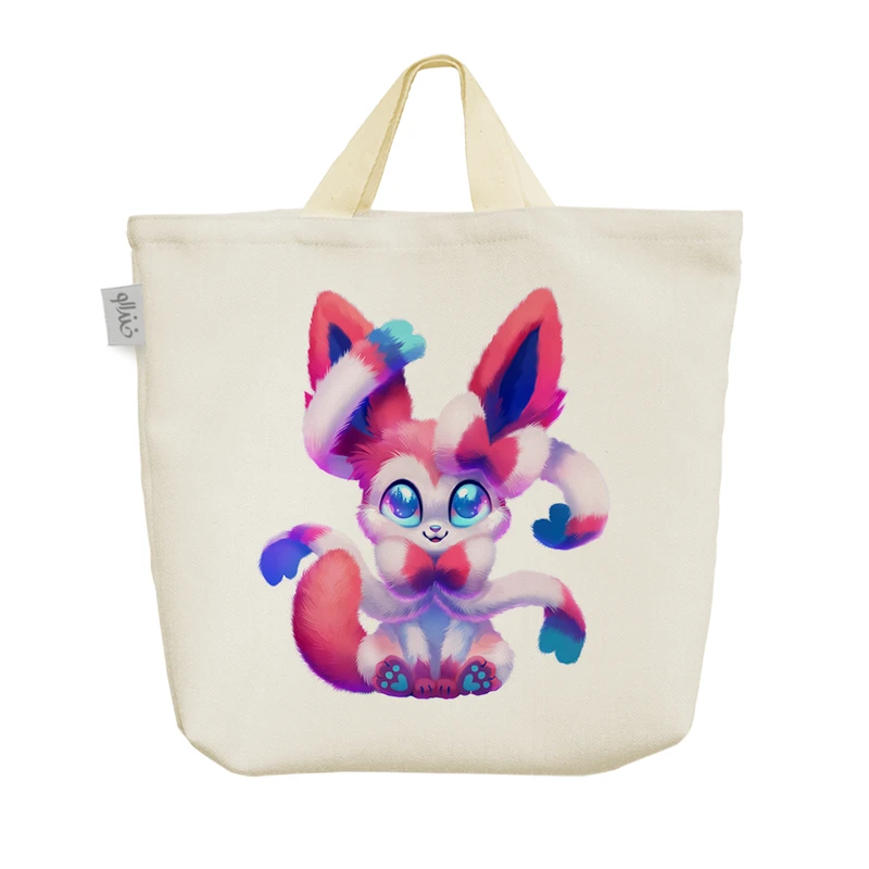 ساک خرید خندالو مدل سیلوئون انیمه پوکمون کد 1403