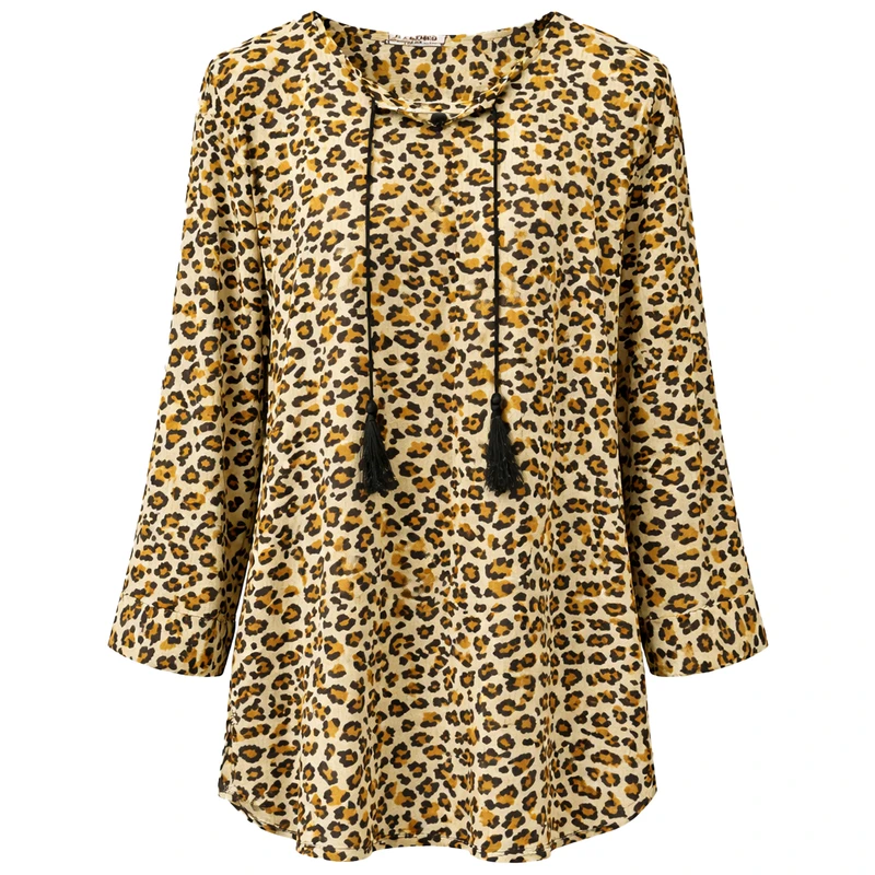 بلوز آستین بلند یقه بندی زنانه مدل تایگر کد 1