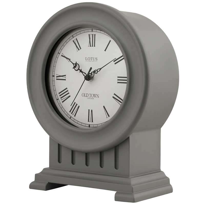 ساعت رومیزی لوتوس مدل T-5513-GRAY-CALVINO