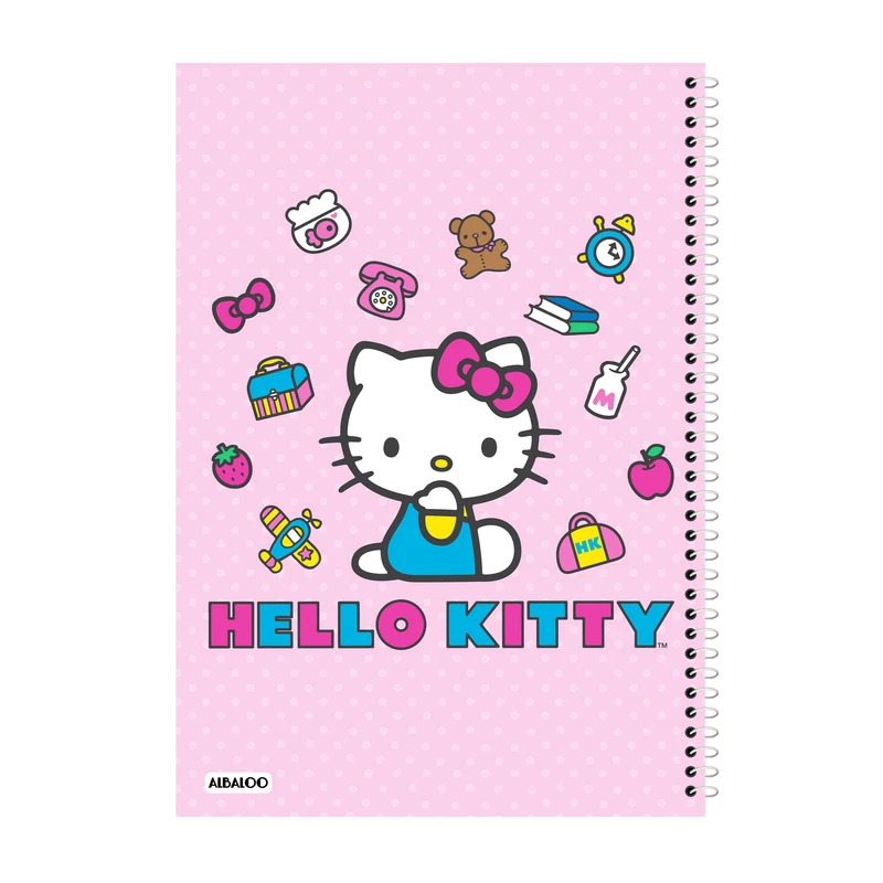 دفتر مشق 100 برگ آلبالو طرح انیمیشن کیتی کد 2262