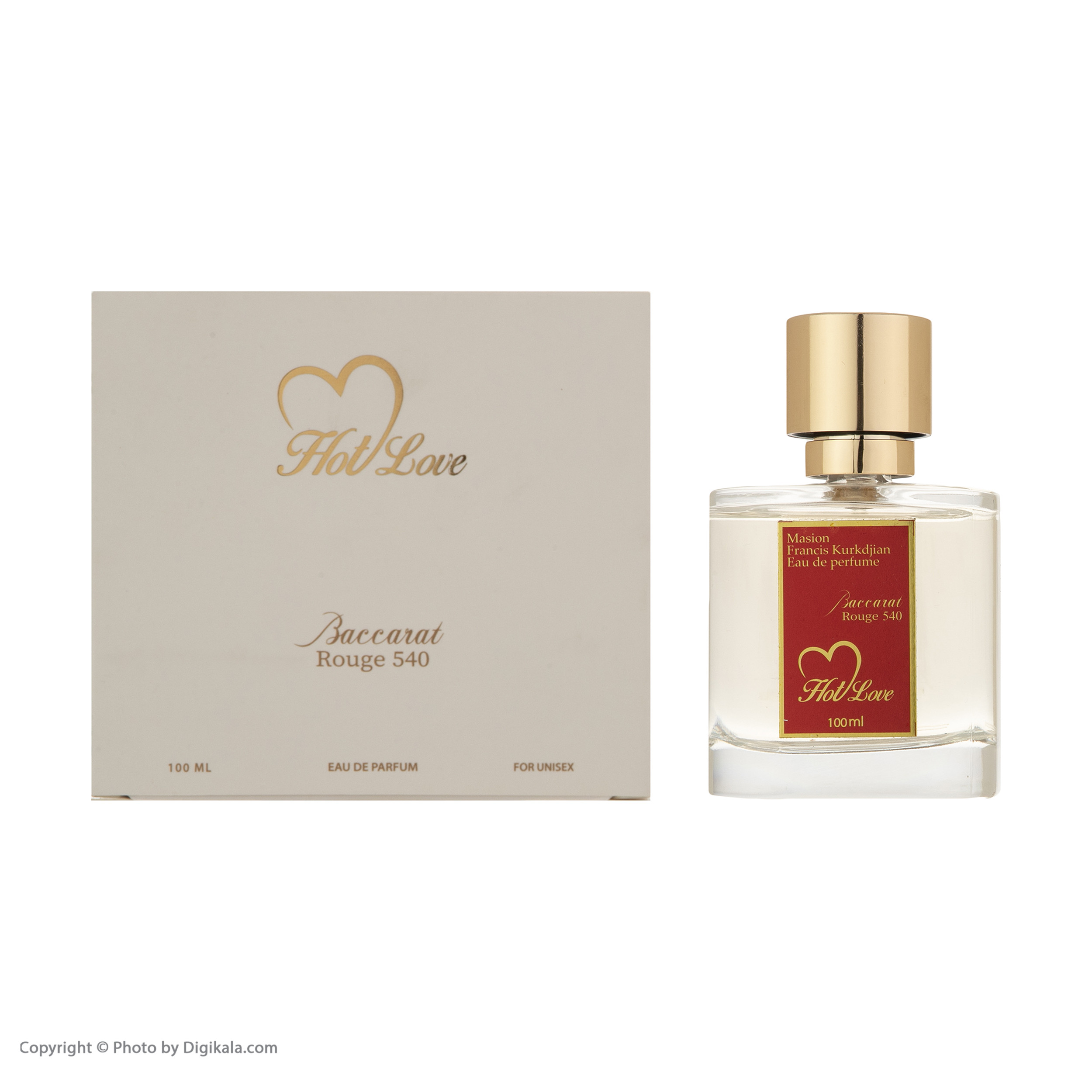 ادو پرفیوم هات لاو مدل باکارات رژ 540 حجم 100 میلی لیتر