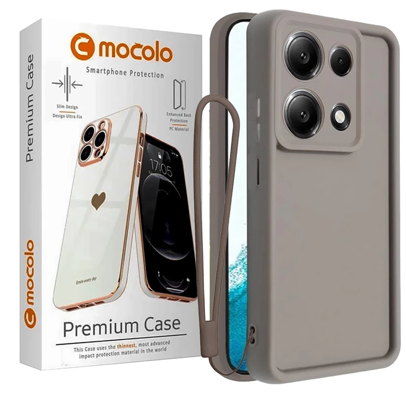 کاور موکولو مدل Silicone Puffer Strap همراه با بند مناسب برای گوشی موبایل شیائومی Redmi Note 13 Pro 4G / Poco M6 Pro 4G