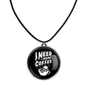 گردنبند خندالو مدل قهوه Coffee کد 2199421990