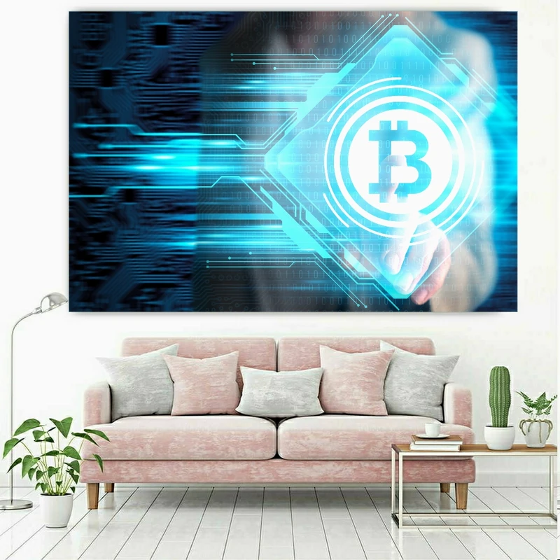 پوستر طرح ارز دیجیتال بیت کوین کد FP336