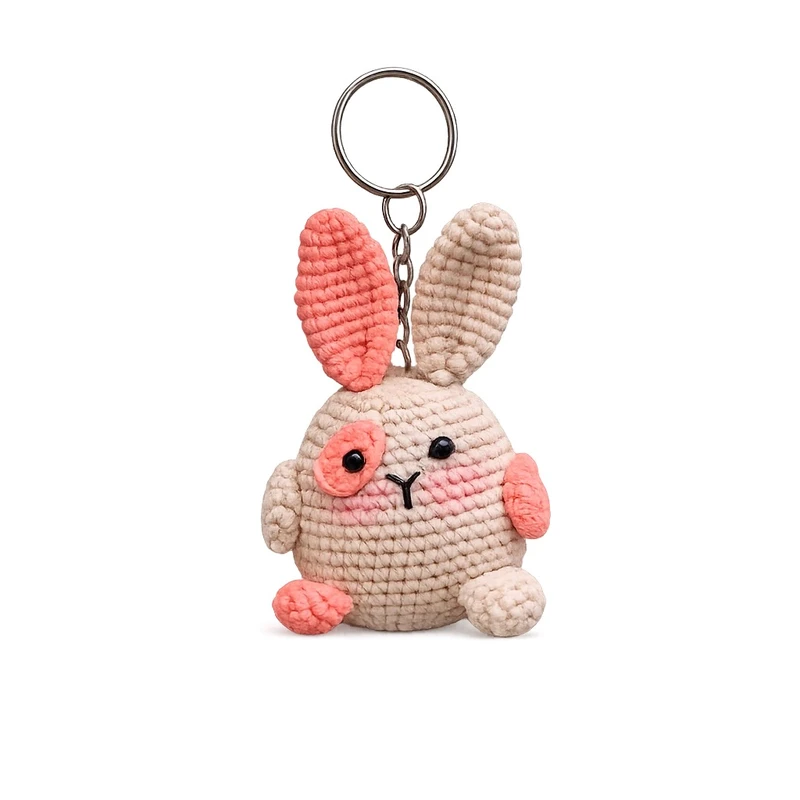 جاکلیدی دستی کاموایی مدل عروسک خرگوش