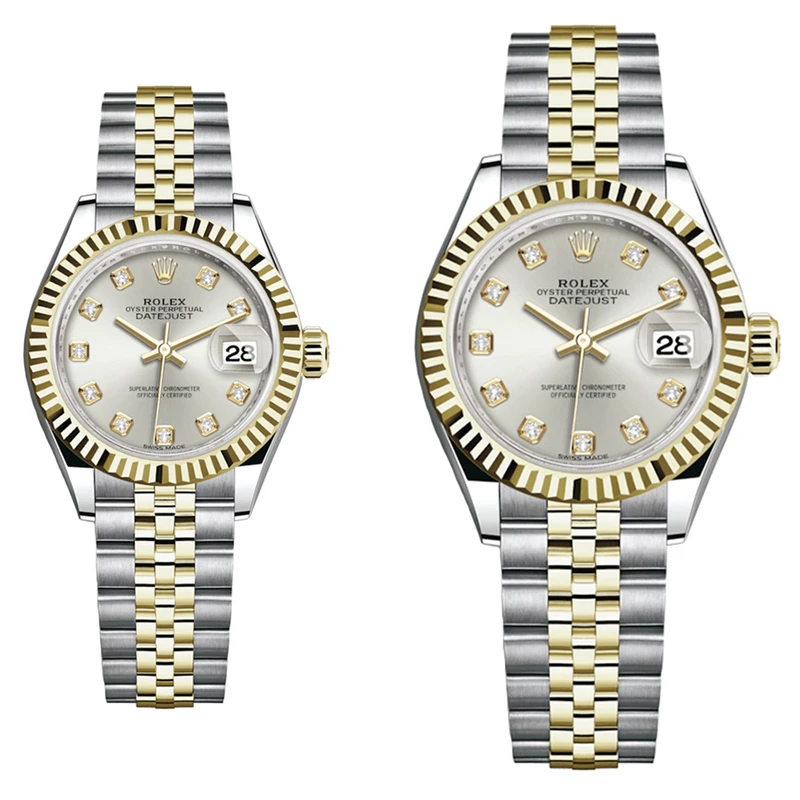 ست ساعت مچی عقربه ای زنانه و مردانه مدل دیت جاست کد HC3001