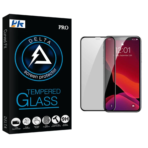 محافظ صفحه نمایش سرامیکی پی کی مدل Delta Glass مناسب برای گوشی موبایل اپل iPhone 12 Pro Max