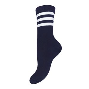 جوراب ورزشی ساق بلند زنانه پاریز مدل سه خط کد 1862 رنگ سرمه ای