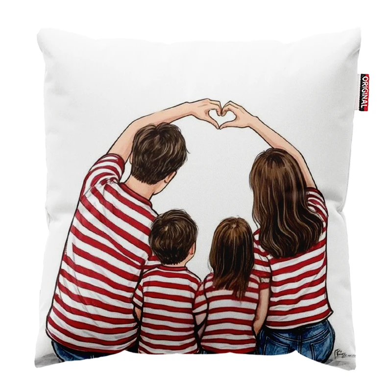 کوسن پاد آفرین مدل خانواده خوب کد 04 سایز 30*30 سانتی متر