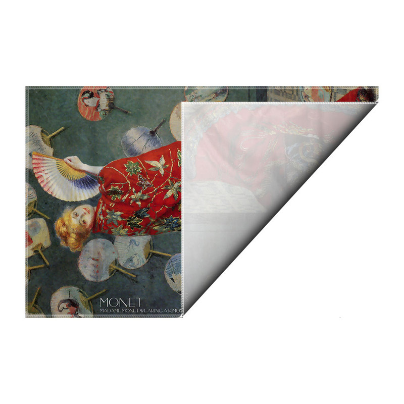 کاغذ کادو ترمه طراحان ایده مدل خانم مونه با لباس کیمونو از مونه کد art0172 سایز 57x37 سانتی متر