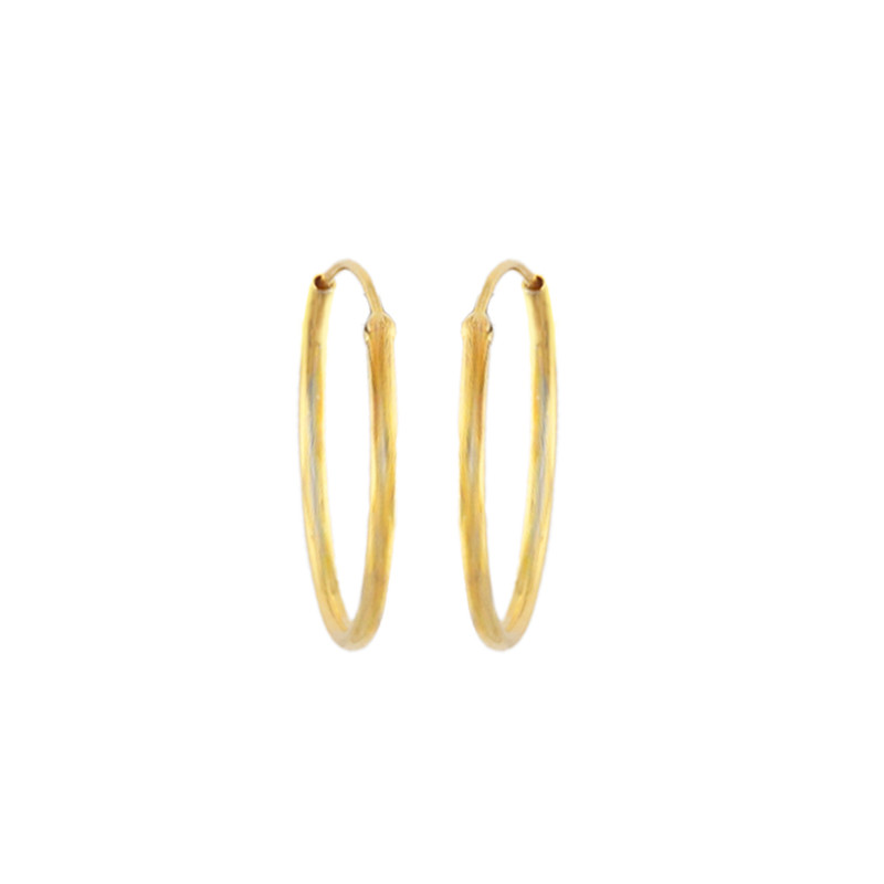 گوشواره حلقه‌ای طلا 18 عیار زنانه شهر طلای حجت مدل نلا - 2