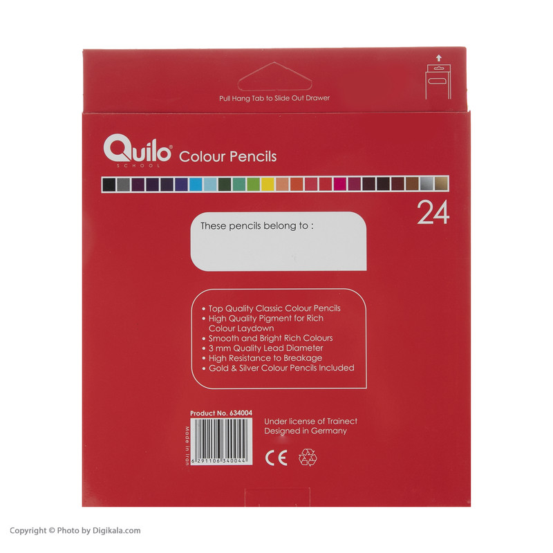 مداد رنگی 24 رنگ کوییلو کد 634004
