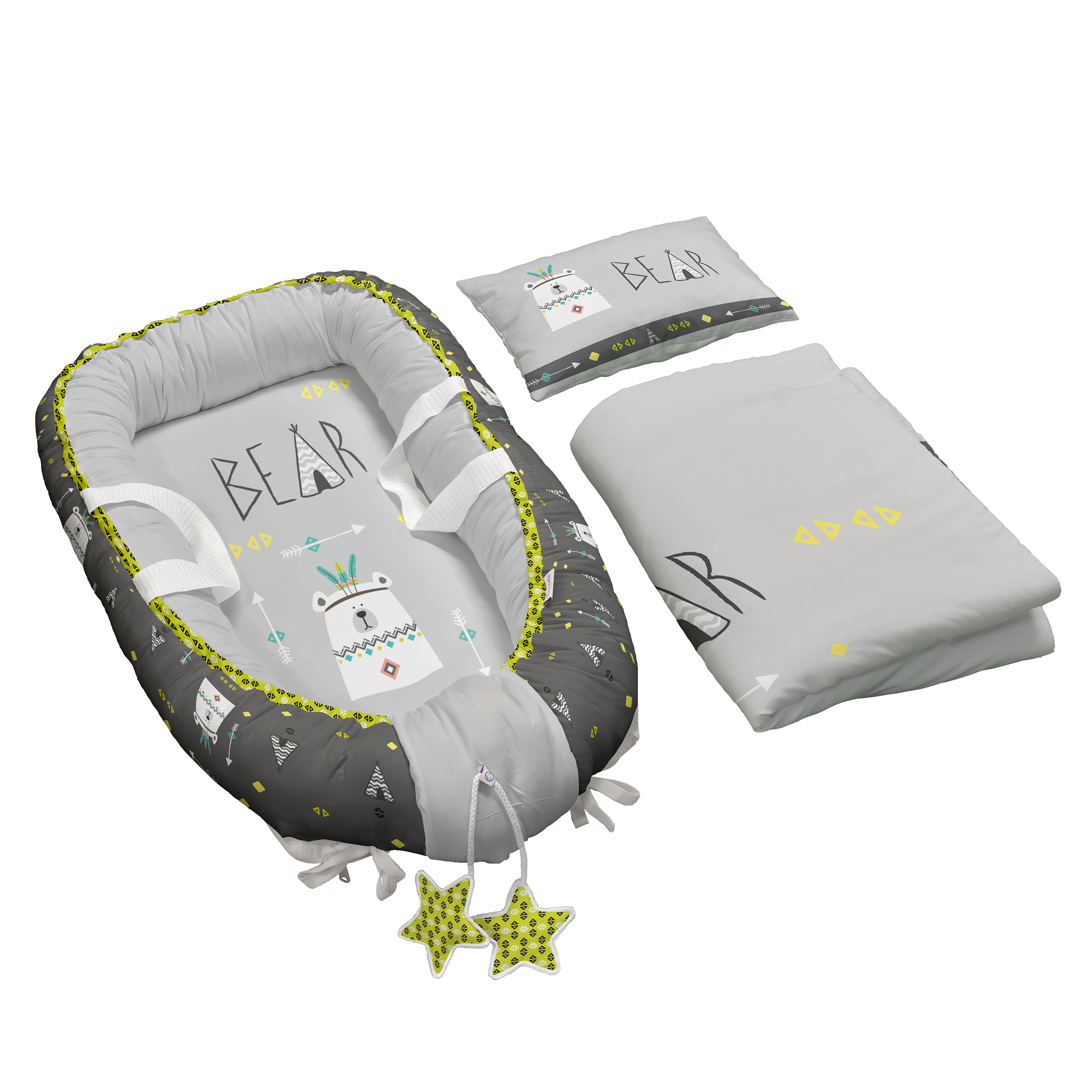 سرویس خواب کودک 3 تکه مامزکیوتی مدل خرس قطبی TL63