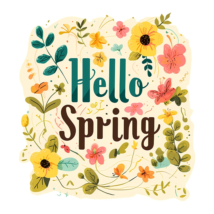 استیکر پارچه و لباس پاد آفرین مدل بهار طرح گل کد S5451