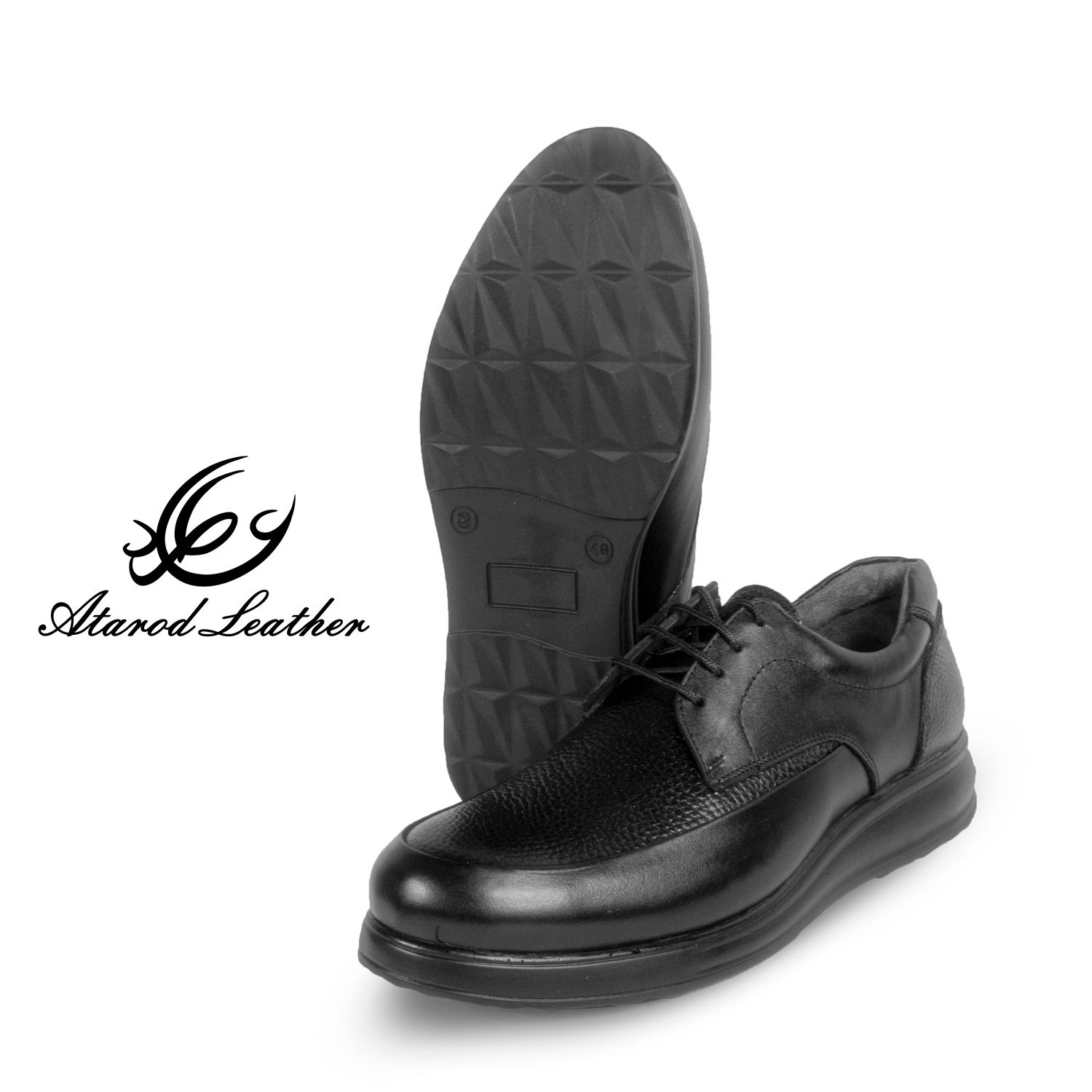 کفش طبی مردانه چرم عطارد مدل چرم طبیعی کد SH163 -  - 3