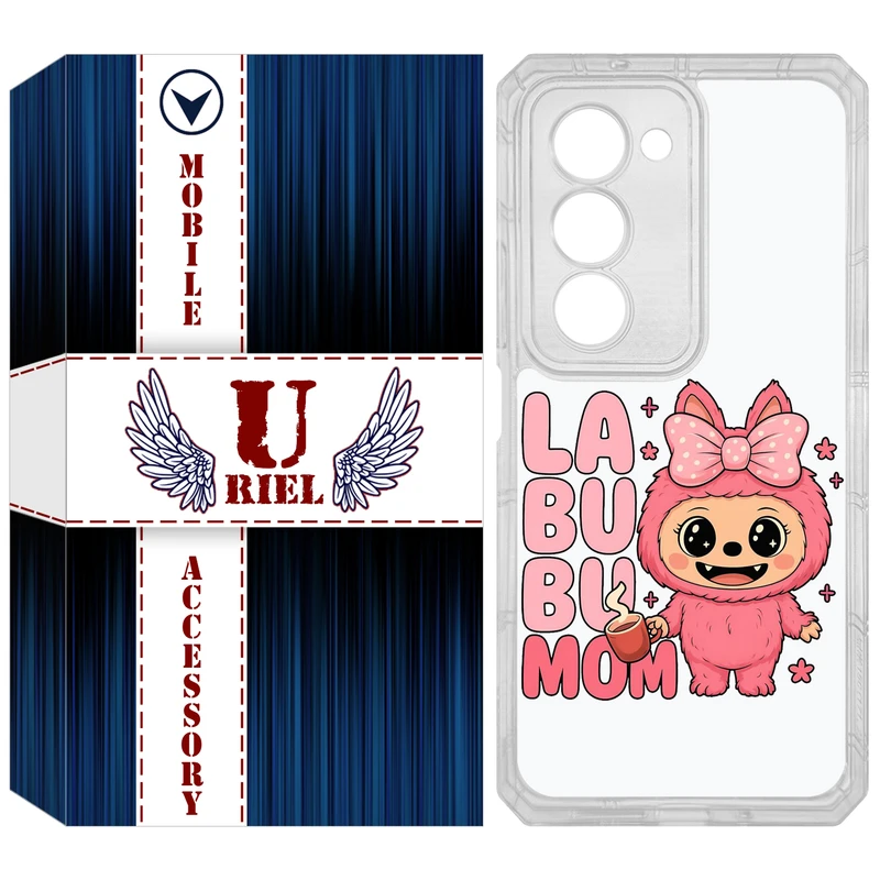 کاور یوریل مدل Clear کد 136 طرح لبوبو مناسب برای گوشی موبایل شیائومی Redmi 15 4G