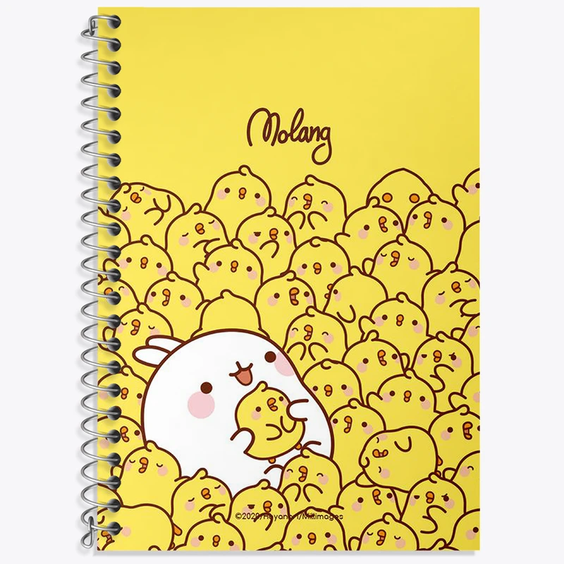 دفتر زبان 50 برگ خندالو مدل دو خط طرح خرگوش کیوت و بامزه کد N2054