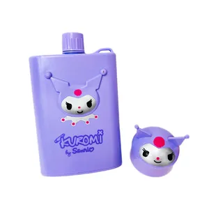 قمقمه کودک مدل کرومی کتابی گنجایش 0.5 لیتر همراه لیوان تاشو