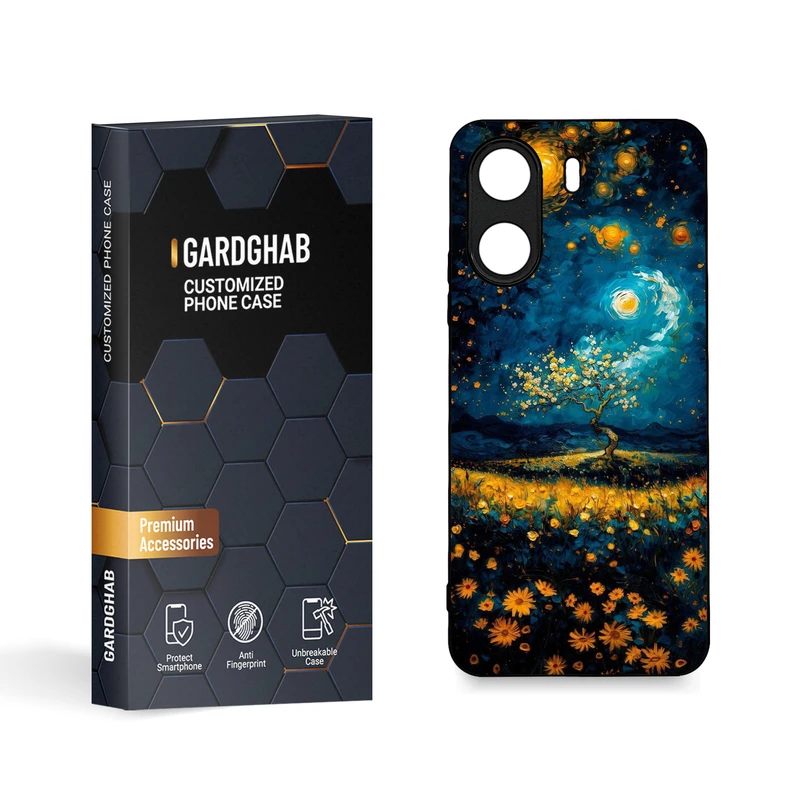 کاور گارد قاب مدل دورژله ای هنری مناسب برای گوشی موبایل شیائومی  Poco C65 / Redmi 13c