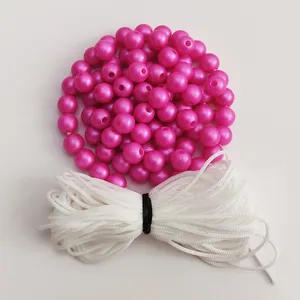 مهره دستبند مدل PNK بسته 100 عددی به همراه نخ دستبند