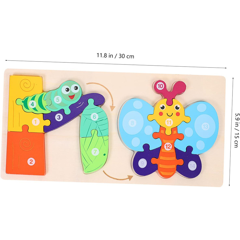 پازل آموزشی مدل جورچین مراحل رشد پروانه