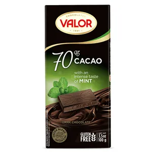 شکلات تلخ 70 درصد با طعم نعنا والور - 100 گرم