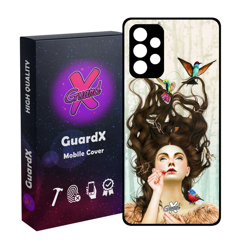 کاور گارد ایکس طرح Girl مدل Glass10290 مناسب برای گوشی موبایل سامسونگ Galaxy A32 4G