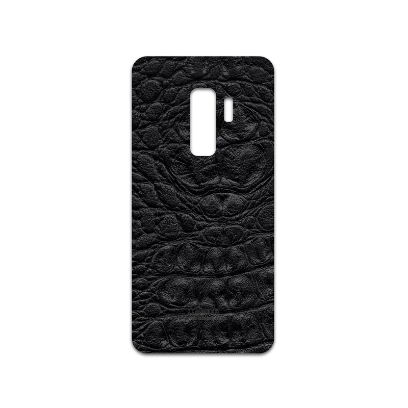 برچسب پوششی ماهوت مدل Black-Crocodile-Leather مناسب برای گوشی موبایل سامسونگ Galaxy S9 Plus