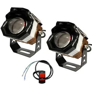 پروژکتور آفرودی موتورسیکلت و خودرو مدل گارد دار بسته 2 عددی