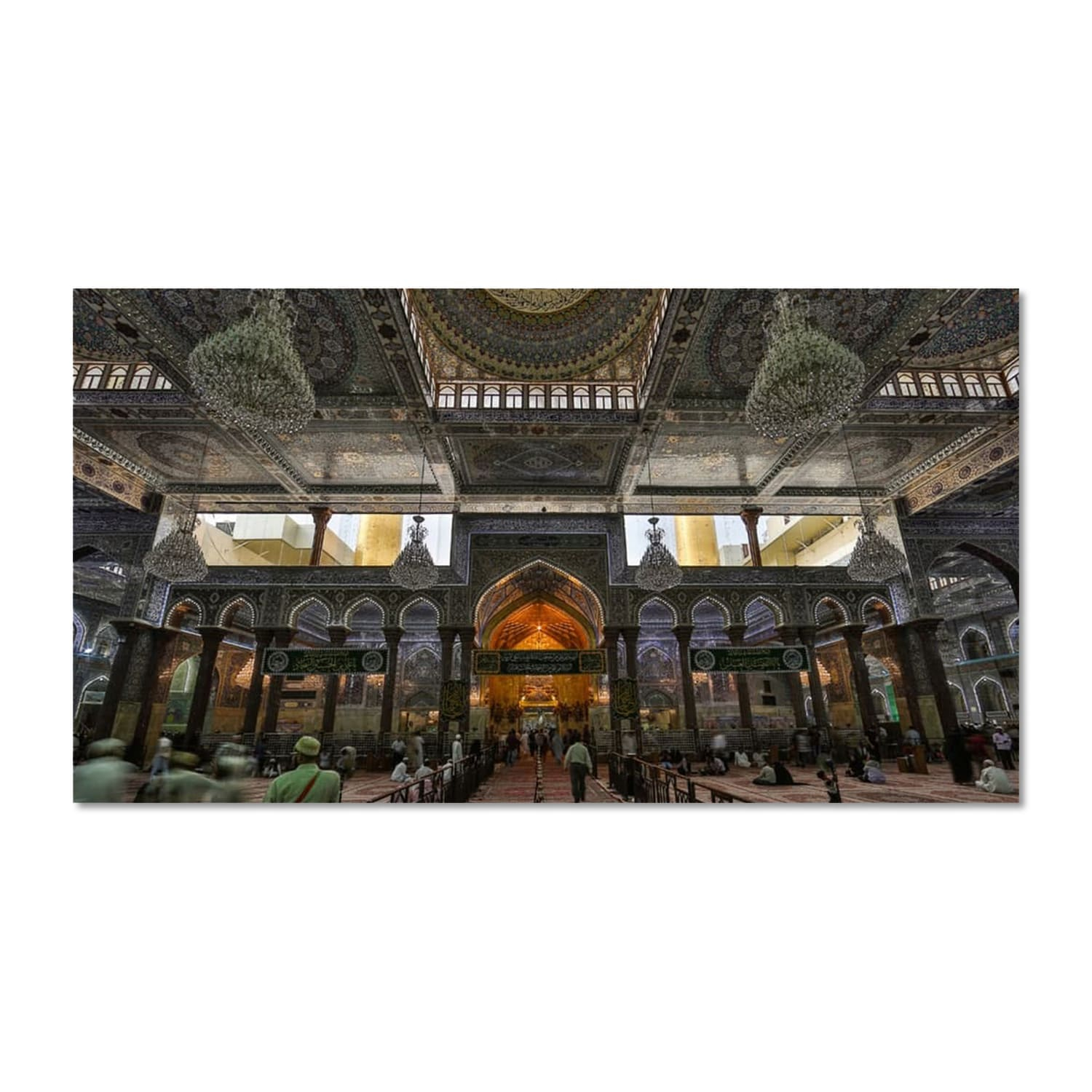 پرچم مدل مخملی صحن حرم ابا عبد الله الحسین (ع) کد 5000160-14075