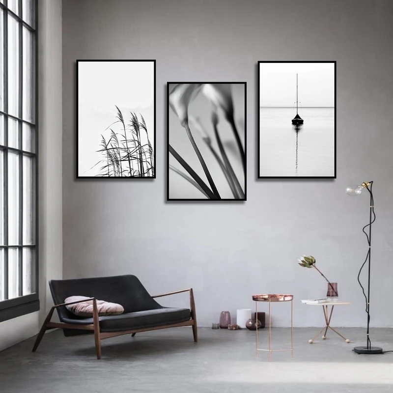 تابلو بکلیت طرح طبیعت و قایق و دریا مدل B-2738 مجموعه 3 عددی