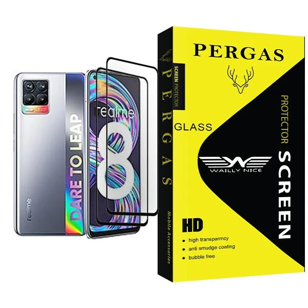 محافظ صفحه نمایش وایلی نایس مدل Pergas Glass MIX002 مناسب برای گوشی موبایل ریلمی 8 بسته دو عددی