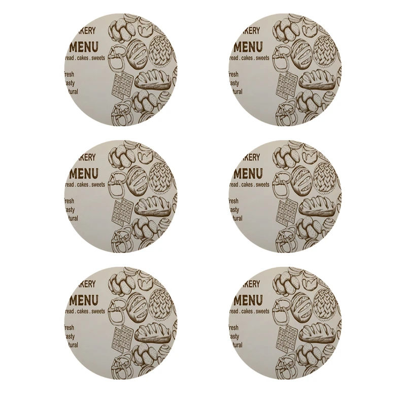 زیر لیوانی طرح نان کد 8241 بسته 6 عددی